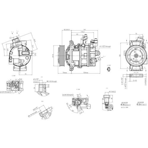 Kompresor klimatizácie 8FK 366 200-491 /HELLA/ - obr. 5