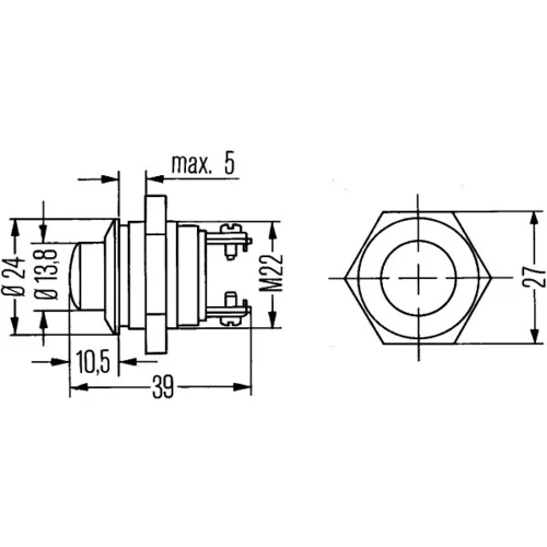 Spínač zapaľovania/štartu 6JF 001 571-001 /HELLA/ - obr. 1