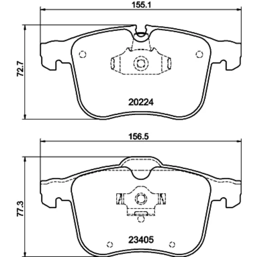 Sada brzdových platničiek kotúčovej brzdy 8DB 355 006-561 /HELLA/ - obr. 3