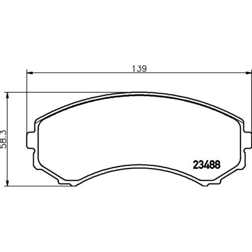 Sada brzdových platničiek kotúčovej brzdy 8DB 355 009-461 /HELLA/ - obr. 3