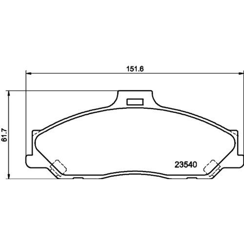 Sada brzdových platničiek kotúčovej brzdy 8DB 355 009-751 /HELLA/ - obr. 3