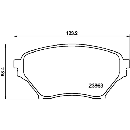 Sada brzdových platničiek kotúčovej brzdy 8DB 355 010-261 /HELLA/ - obr. 3