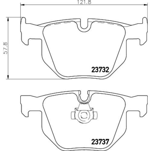 Sada brzdových platničiek kotúčovej brzdy 8DB 355 010-471 /HELLA/ - obr. 3