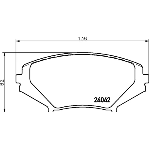 Sada brzdových platničiek kotúčovej brzdy 8DB 355 010-881 /HELLA/ - obr. 3