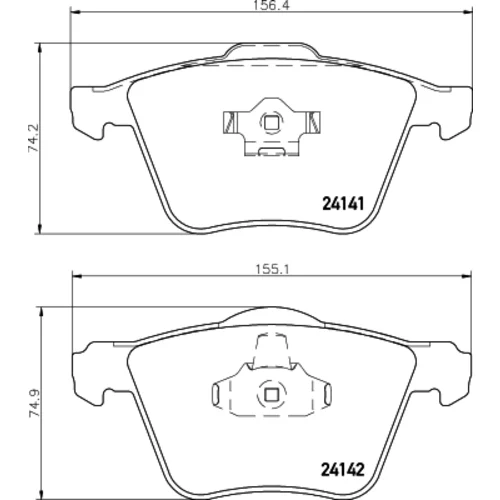 Sada brzdových platničiek kotúčovej brzdy 8DB 355 011-721 /HELLA/ - obr. 3