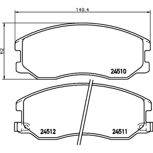 Sada brzdových platničiek kotúčovej brzdy 8DB 355 013-121 /HELLA/ - obr. 3