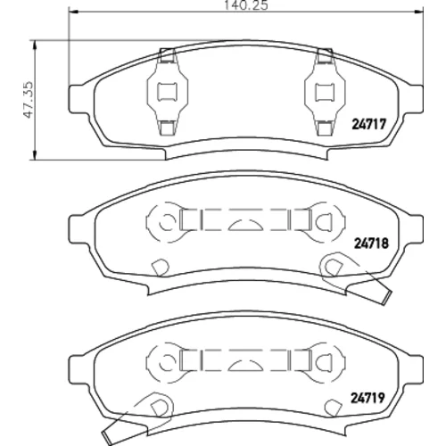 Sada brzdových platničiek kotúčovej brzdy 8DB 355 014-281 /HELLA/ - obr. 3