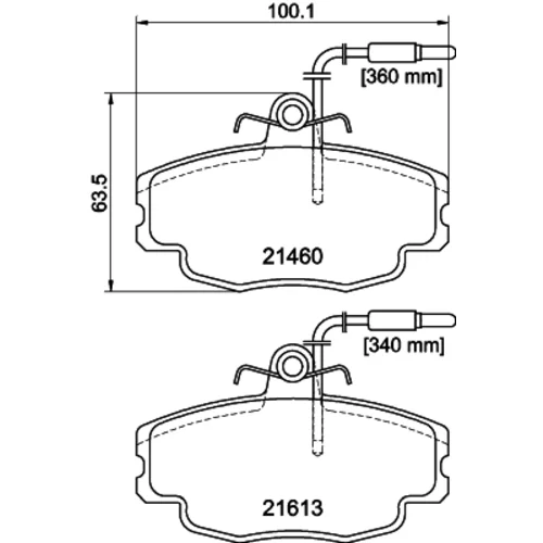 Sada brzdových platničiek kotúčovej brzdy 8DB 355 017-981 /HELLA/ - obr. 3