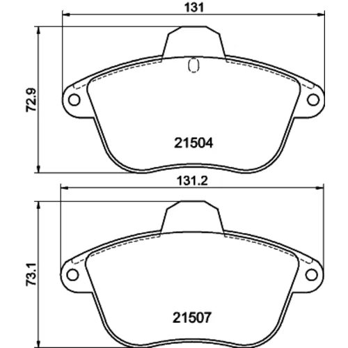 Sada brzdových platničiek kotúčovej brzdy 8DB 355 019-081 /HELLA/ - obr. 3