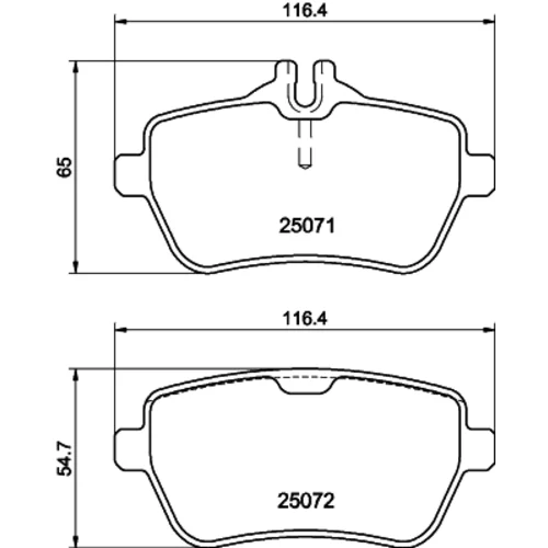 Sada brzdových platničiek kotúčovej brzdy 8DB 355 020-471 /HELLA/ - obr. 3
