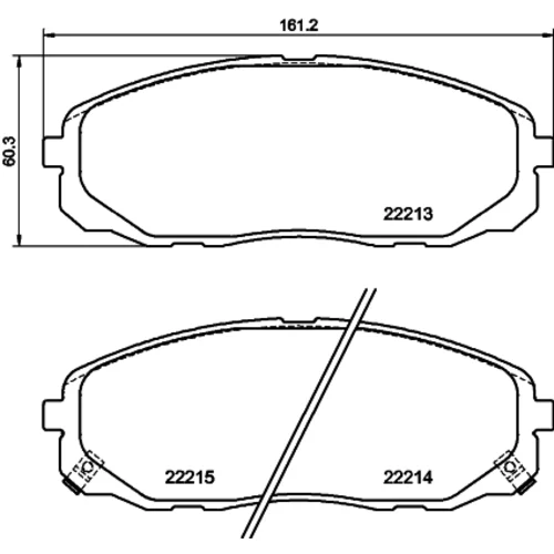 Sada brzdových platničiek kotúčovej brzdy 8DB 355 039-441 /HELLA/ - obr. 3
