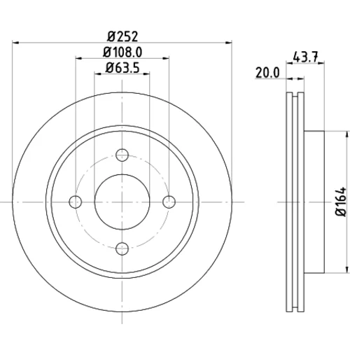 Brzdový kotúč 8DD 355 103-391 /HELLA/ - obr. 3