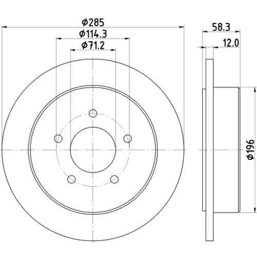 Brzdový kotúč 8DD 355 114-771 /HELLA/ - obr. 3