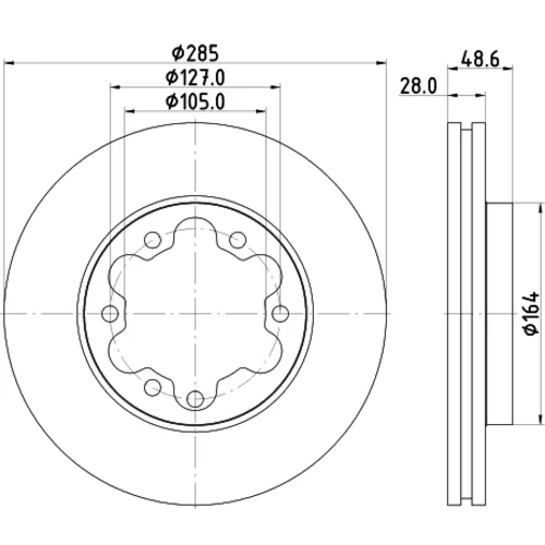 Brzdový kotúč 8DD 355 117-421 /HELLA/ - obr. 3