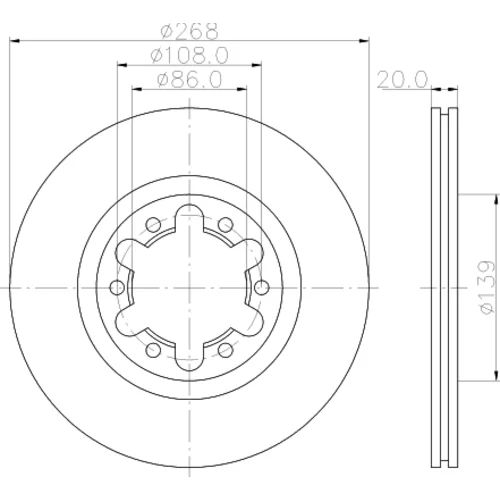 Brzdový kotúč 8DD 355 117-671 /HELLA/ - obr. 3