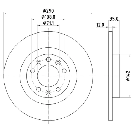 Brzdový kotúč 8DD 355 120-421 /HELLA/ - obr. 3
