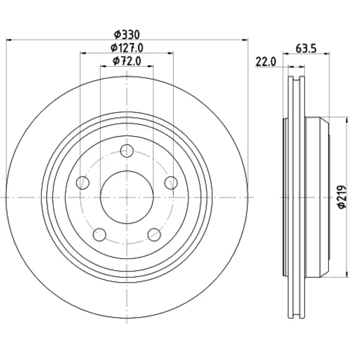 Brzdový kotúč 8DD 355 122-511 /HELLA/ - obr. 3