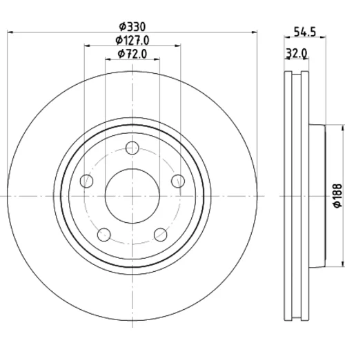 Brzdový kotúč 8DD 355 122-681 /HELLA/ - obr. 3