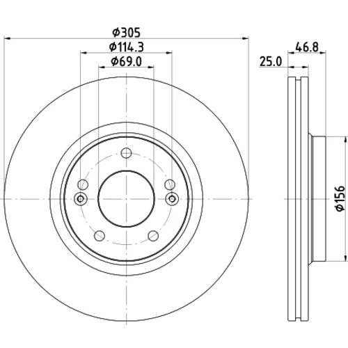 Brzdový kotúč 8DD 355 126-541 /HELLA/ - obr. 3