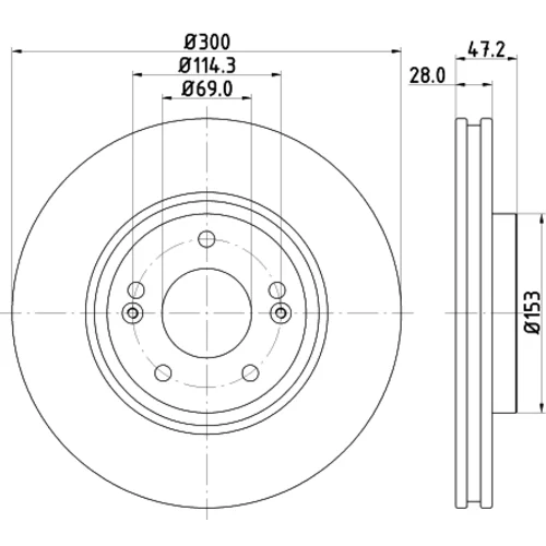 Brzdový kotúč 8DD 355 128-831 /HELLA/ - obr. 3