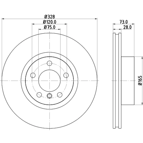 Brzdový kotúč 8DD 355 129-631 /HELLA/ - obr. 3