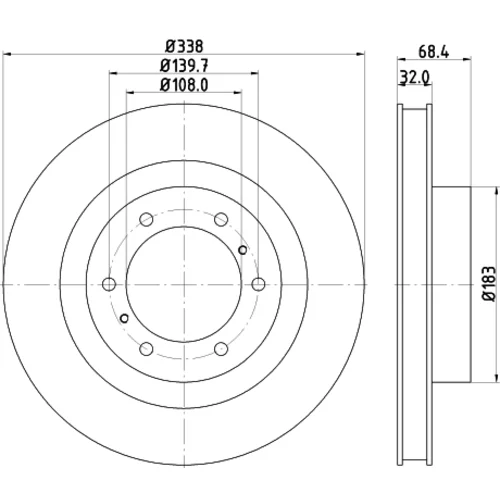 Brzdový kotúč 8DD 355 129-861 /HELLA/ - obr. 3