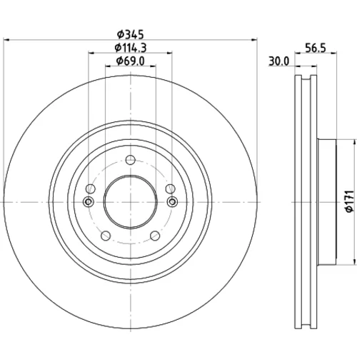Brzdový kotúč 8DD 355 132-651 /HELLA/ - obr. 3