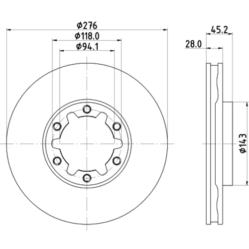 Brzdový kotúč 8DD 355 134-931 /HELLA/ - obr. 3