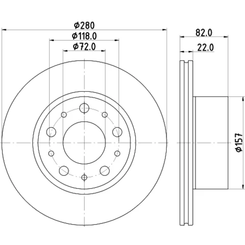 Brzdový kotúč 8DD 355 134-991 /HELLA/ - obr. 3