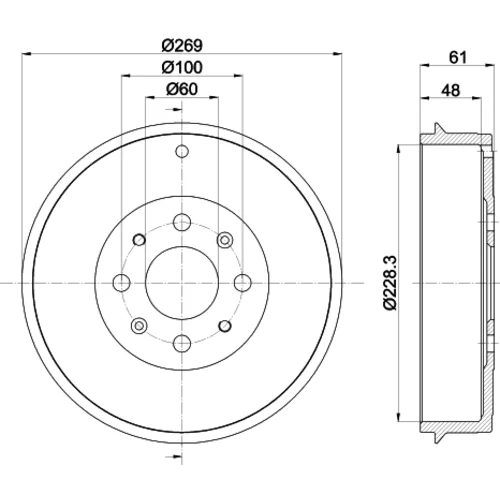 Brzdový bubon 8DT 355 300-651 /HELLA/ - obr. 3