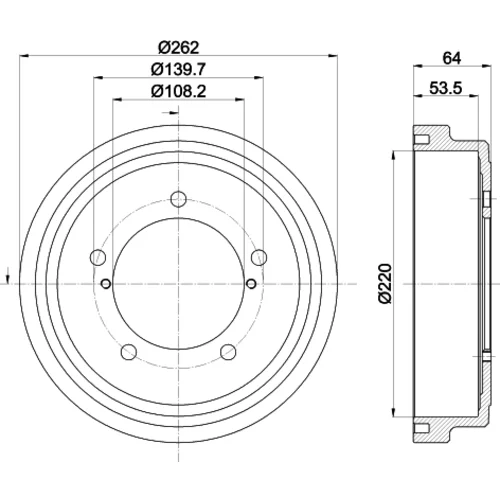 Brzdový bubon 8DT 355 303-171 /HELLA/ - obr. 3
