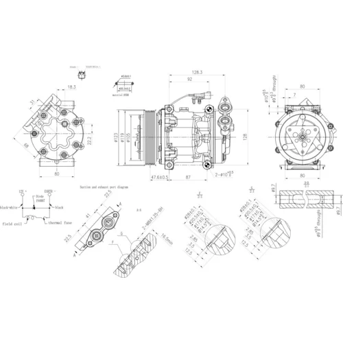 Kompresor klimatizácie 8FK 366 200-811 /HELLA/ - obr. 5
