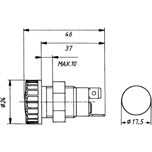 Kontrolné svetlo 2AA 008 594-021 /HELLA/ - obr. 1