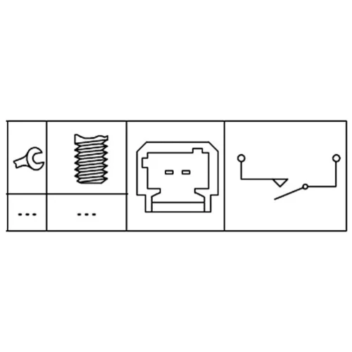 Spínač brzdových svetiel 6DD 008 622-801 /HELLA/ - obr. 1
