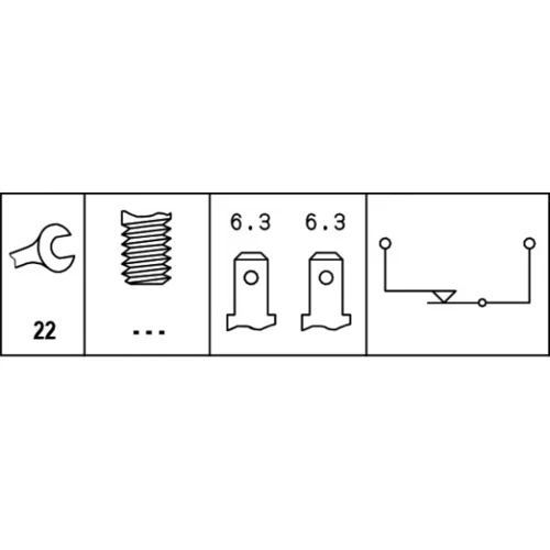 Spínač brzdových svetiel 6DF 003 263-071 /HELLA/ - obr. 1