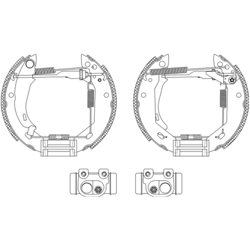 Sada brzdových čeľustí 8DB 355 003-671 /HELLA/ - obr. 1