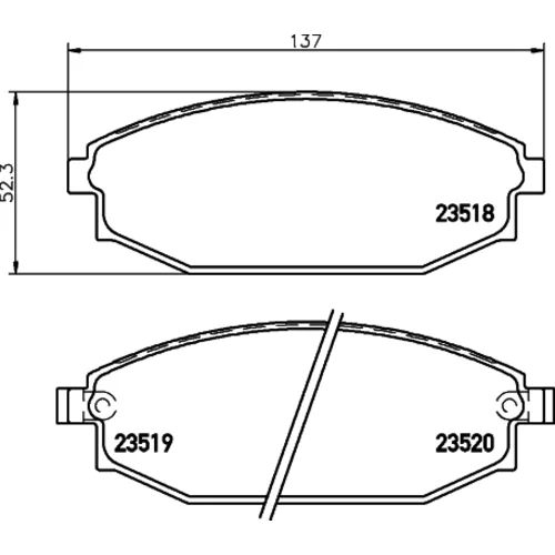Sada brzdových platničiek kotúčovej brzdy 8DB 355 009-961 /HELLA/ - obr. 3