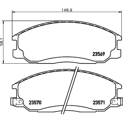 Sada brzdových platničiek kotúčovej brzdy 8DB 355 009-991 /HELLA/ - obr. 3