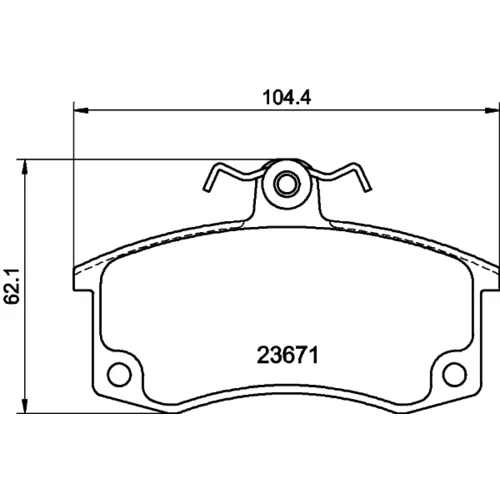 Sada brzdových platničiek kotúčovej brzdy 8DB 355 010-341 /HELLA/ - obr. 3