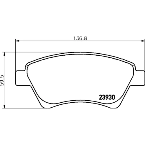 Sada brzdových platničiek kotúčovej brzdy 8DB 355 010-541 /HELLA/ - obr. 3