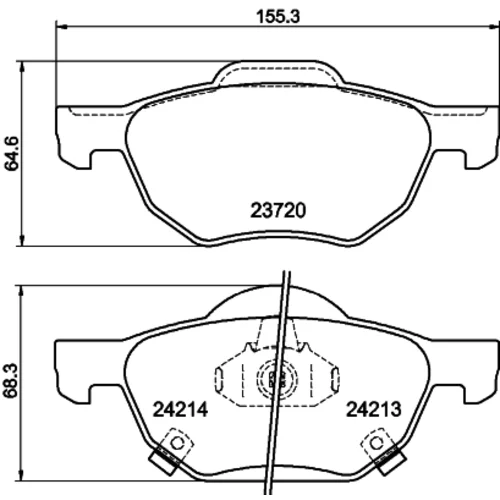 Sada brzdových platničiek kotúčovej brzdy 8DB 355 010-831 /HELLA/ - obr. 3