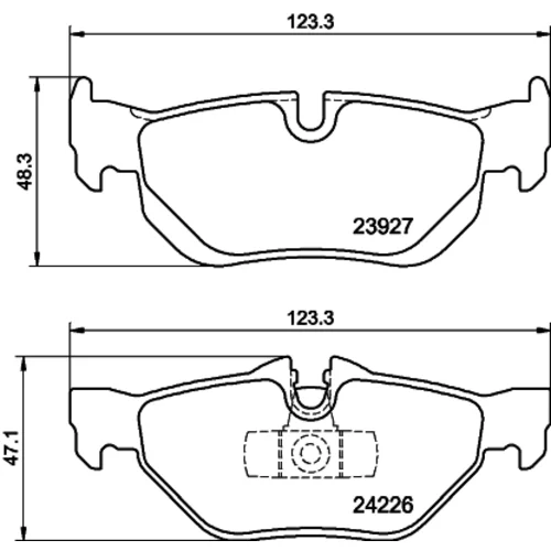 Sada brzdových platničiek kotúčovej brzdy 8DB 355 011-301 /HELLA/ - obr. 3