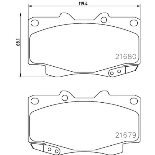 Sada brzdových platničiek kotúčovej brzdy 8DB 355 013-481 /HELLA/ - obr. 3