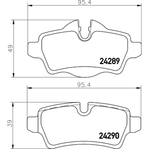Sada brzdových platničiek kotúčovej brzdy 8DB 355 013-661 /HELLA/ - obr. 3