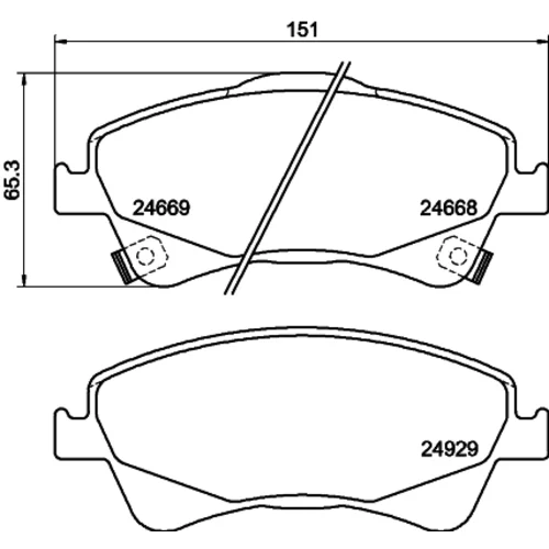 Sada brzdových platničiek kotúčovej brzdy 8DB 355 014-881 /HELLA/ - obr. 3