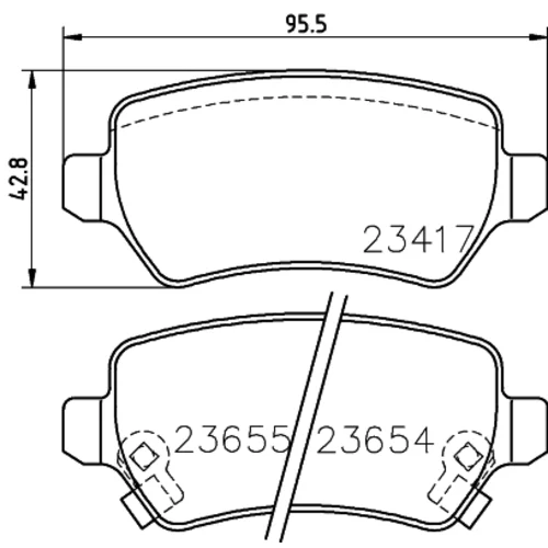 Sada brzdových platničiek kotúčovej brzdy 8DB 355 018-781 /HELLA/ - obr. 3