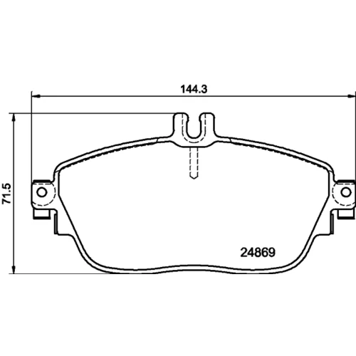 Sada brzdových platničiek kotúčovej brzdy 8DB 355 019-721 /HELLA/ - obr. 3