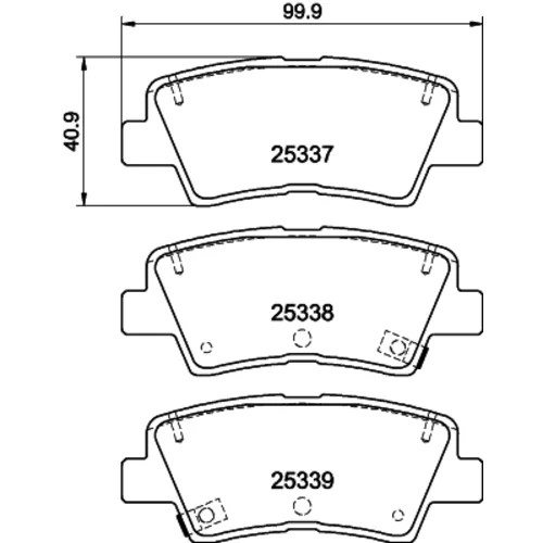Sada brzdových platničiek kotúčovej brzdy 8DB 355 019-981 /HELLA/ - obr. 3