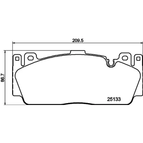 Sada brzdových platničiek kotúčovej brzdy 8DB 355 019-991 /HELLA/ - obr. 3
