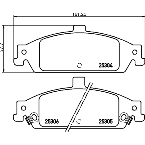 Sada brzdových platničiek kotúčovej brzdy 8DB 355 020-911 /HELLA/ - obr. 3